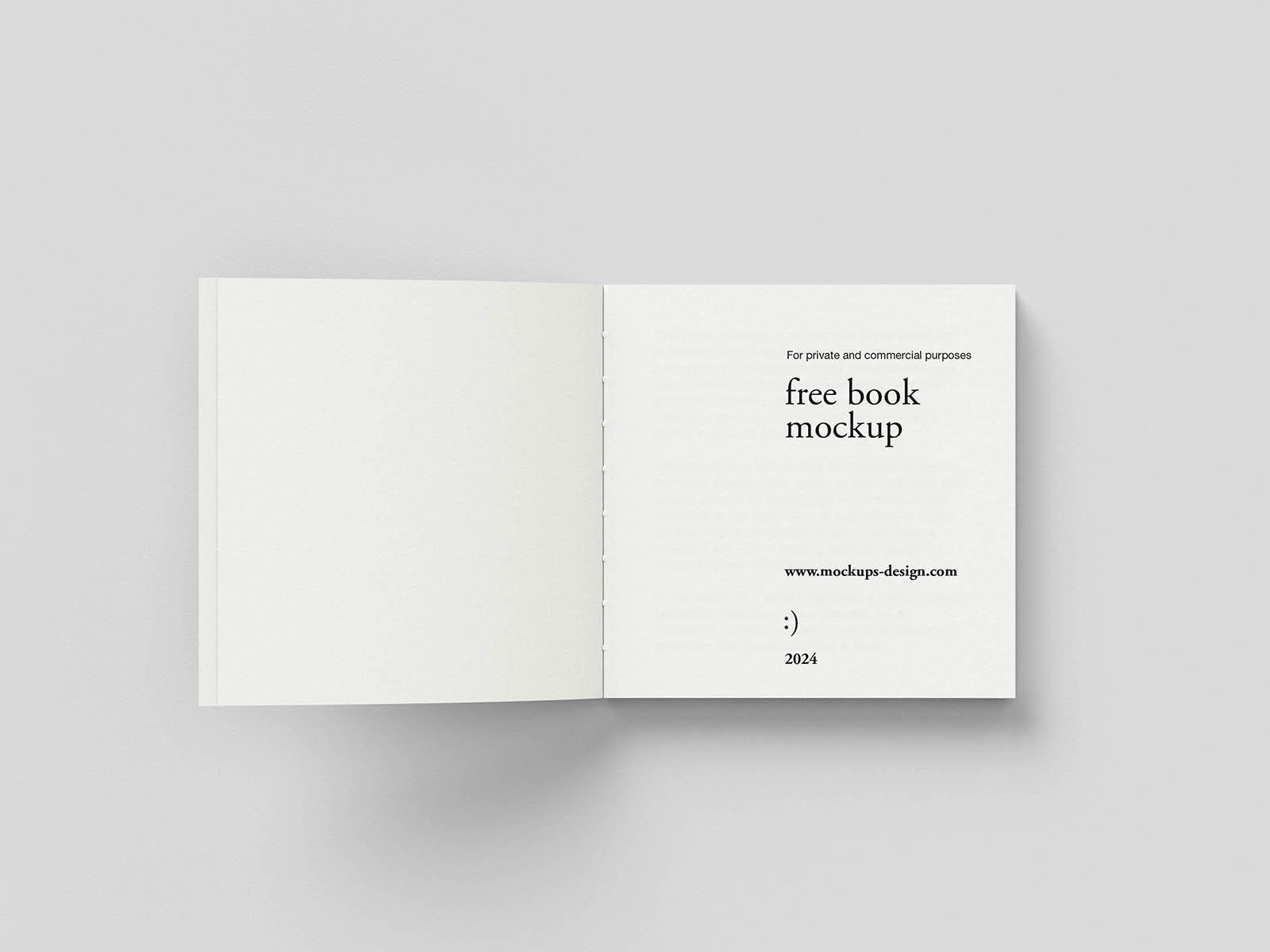 Minimal square book mockup