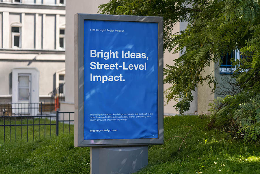 Regular citylight poster mockup