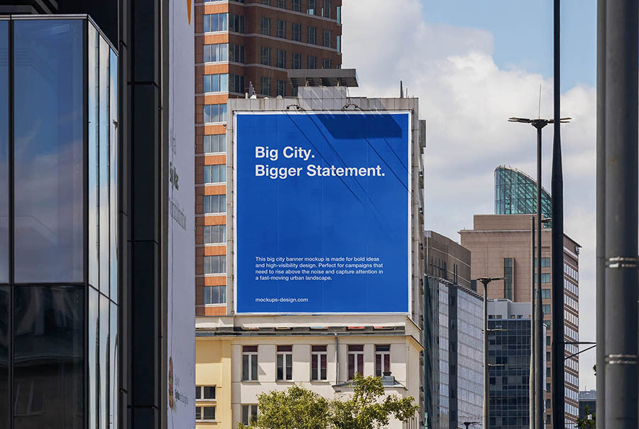 Big city banner mockup