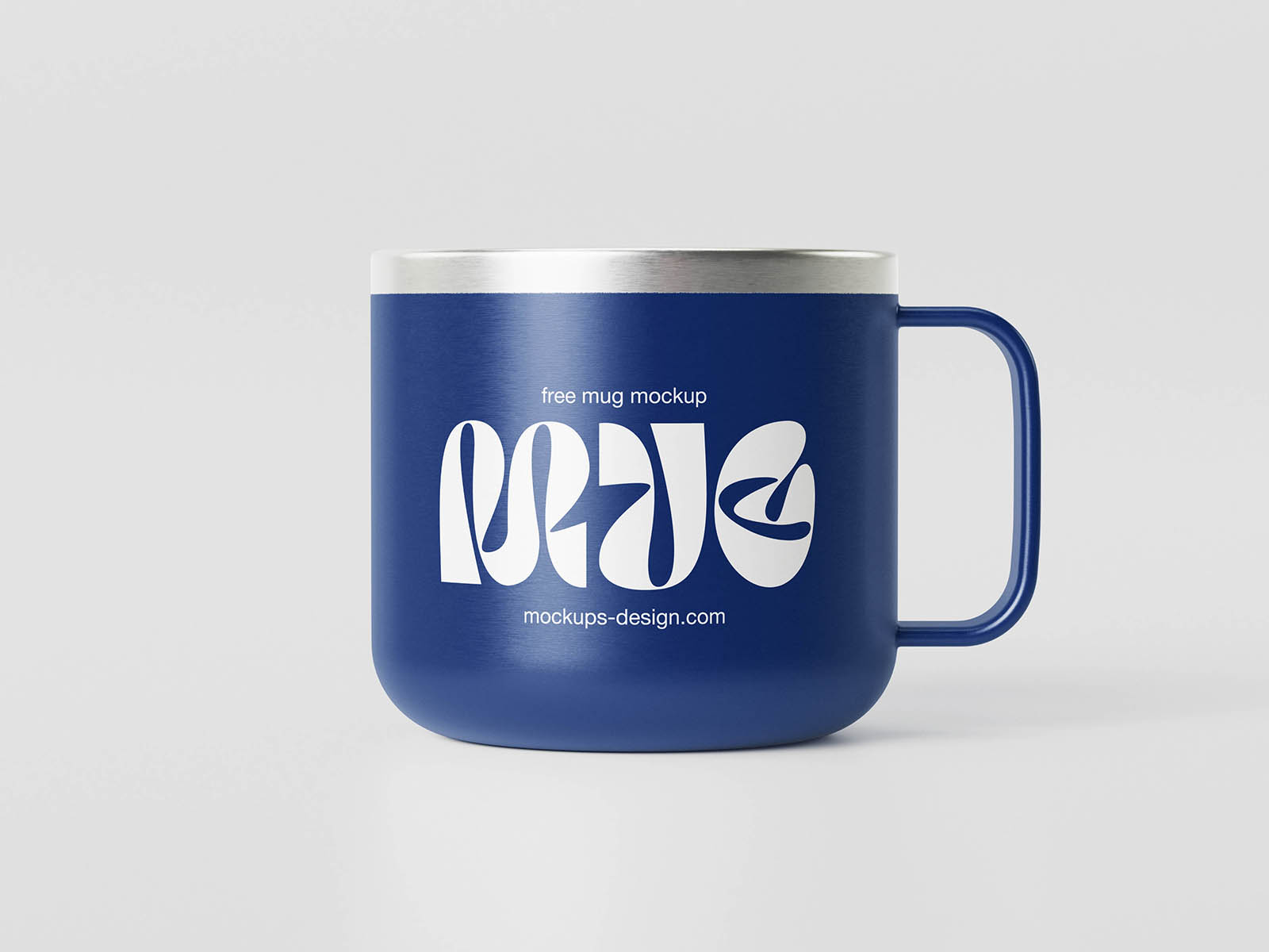 Minimal metal mug mockup