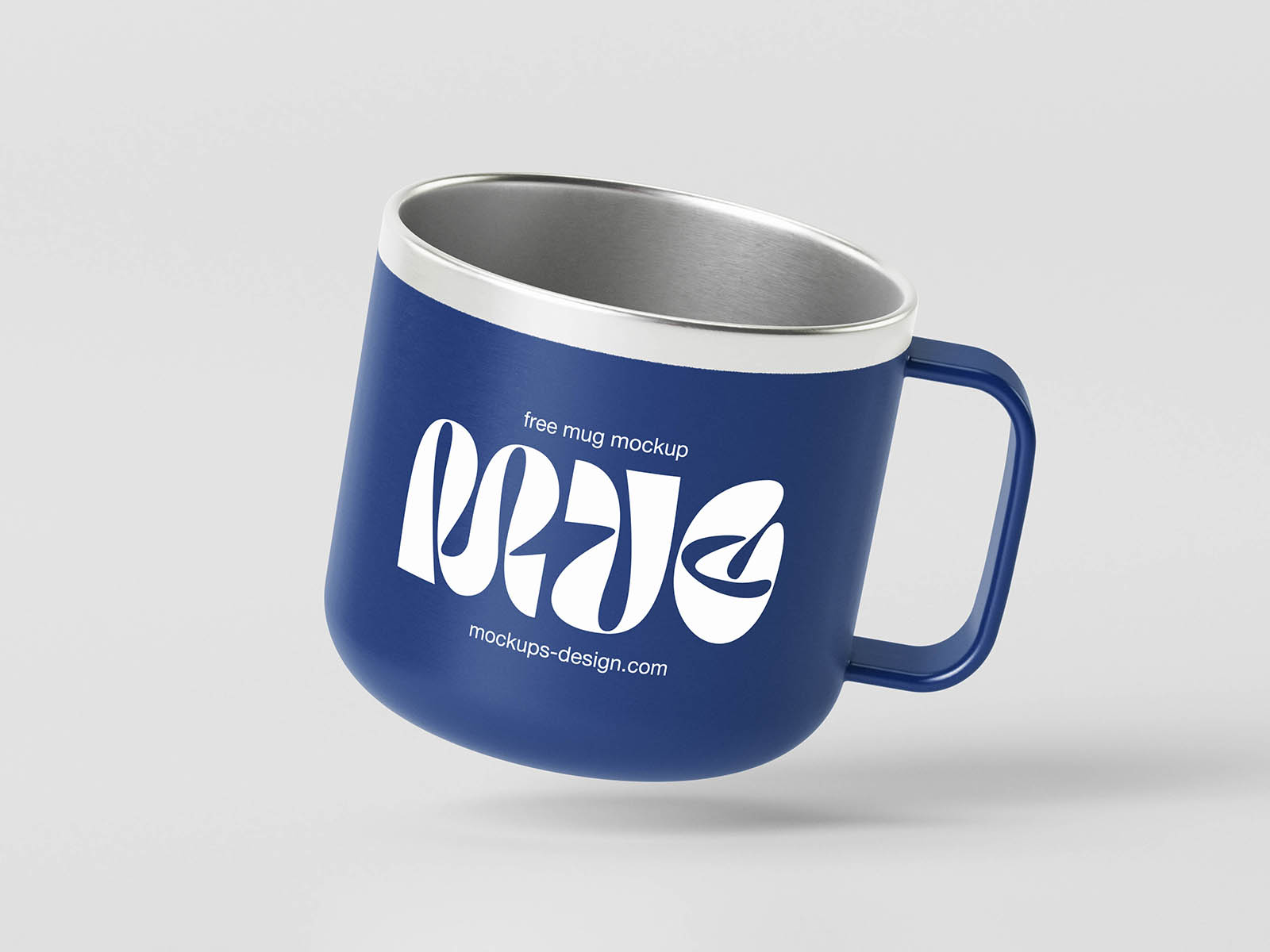 Minimal metal mug mockup