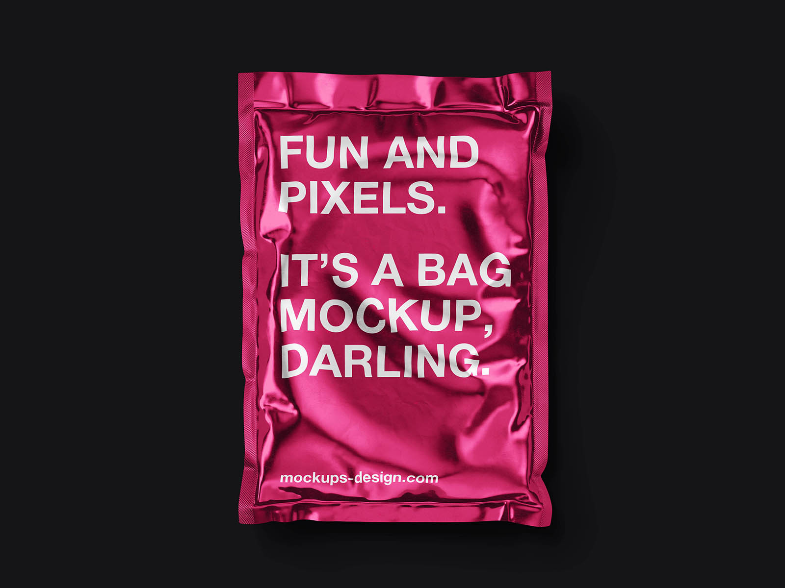 Metallic bag mockup