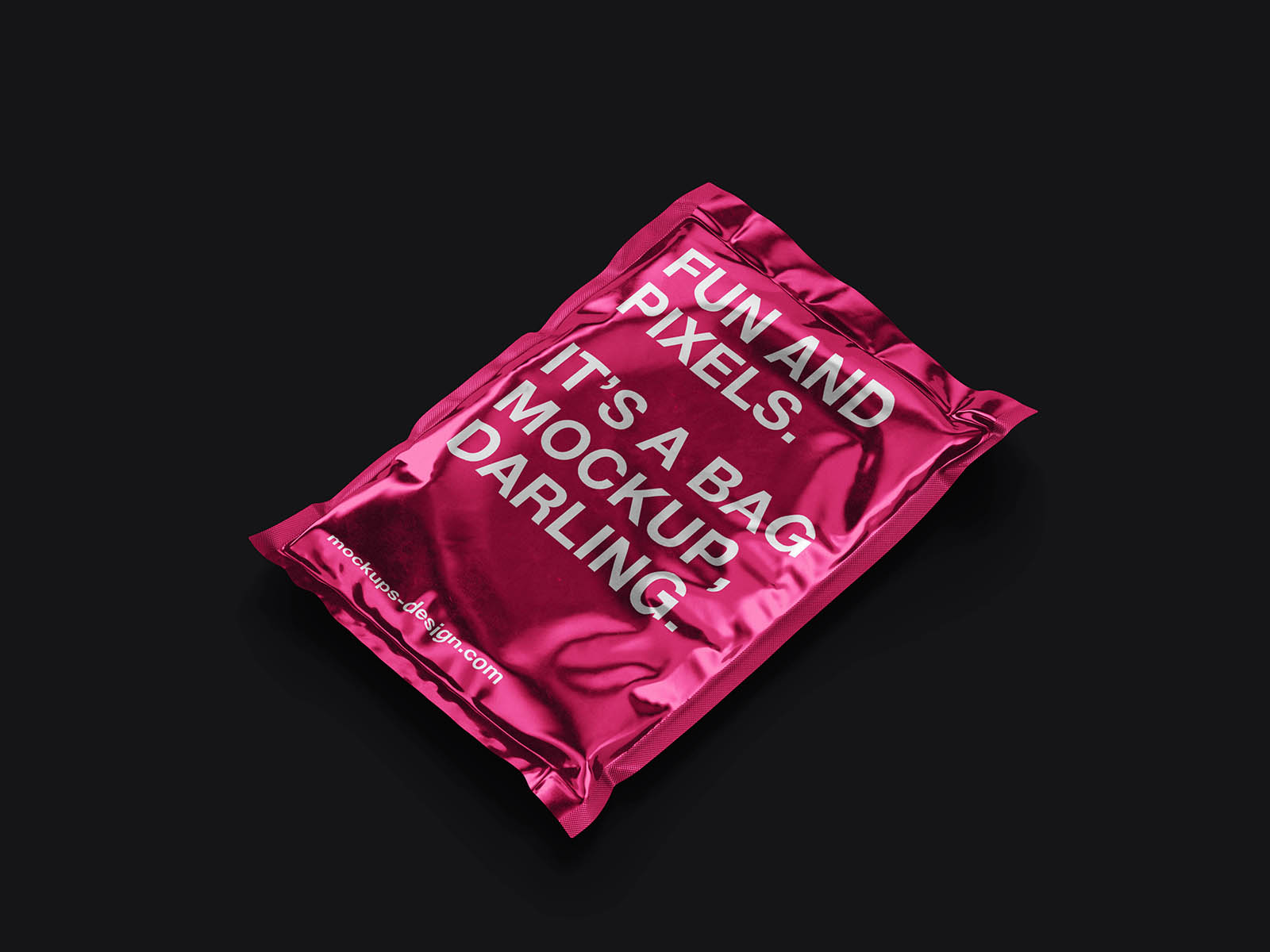 Metallic bag mockup