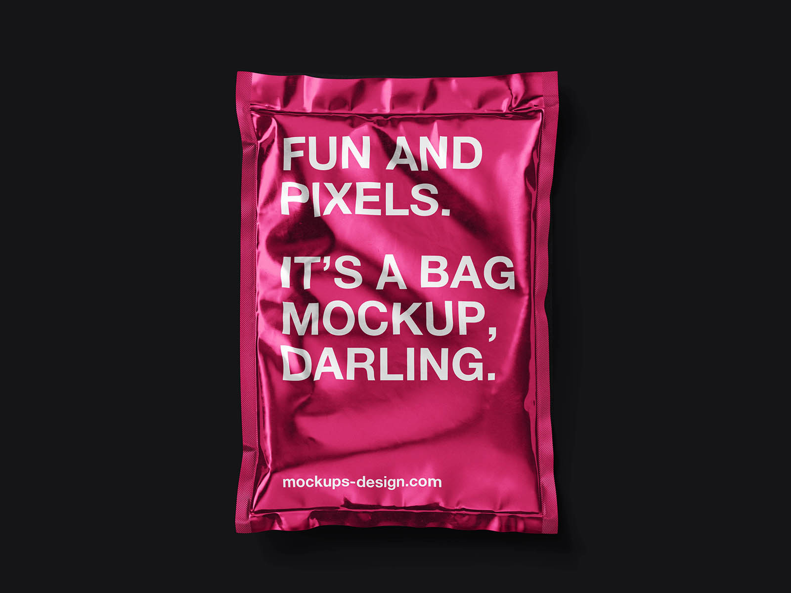 Metallic bag mockup