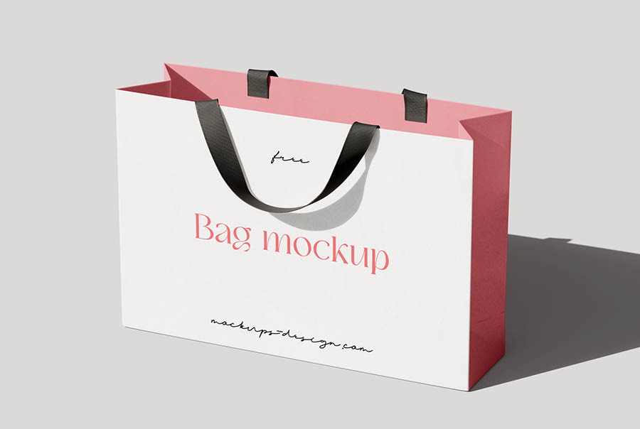 Elegant shopping bag mockup