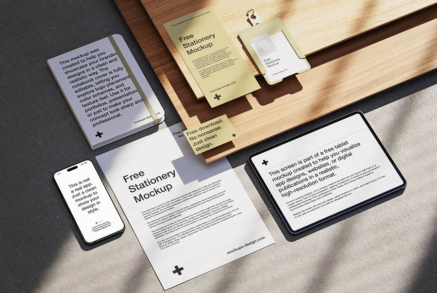 Modern stationery mockup