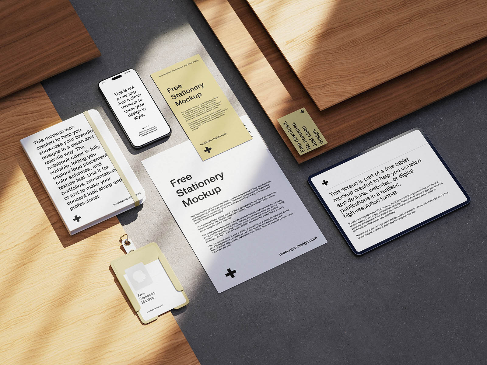 Modern stationery mockup
