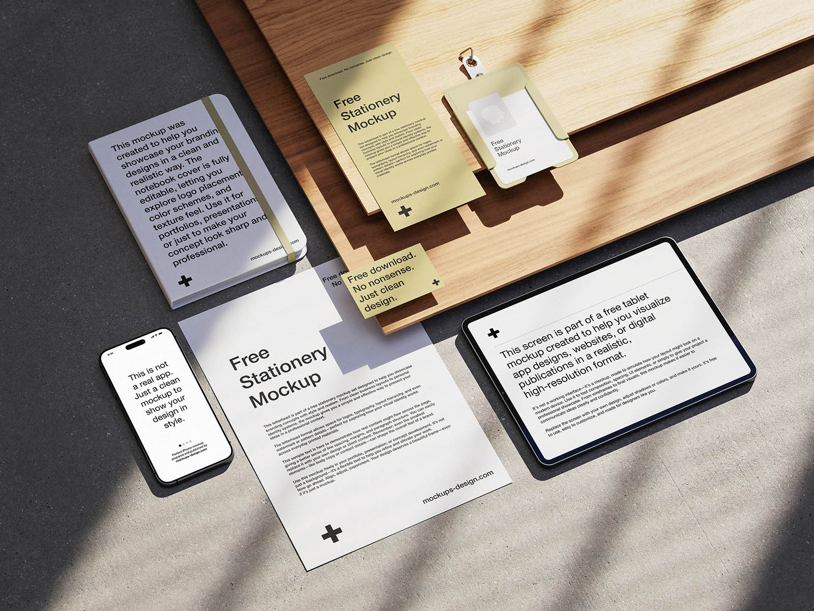 Modern stationery mockup