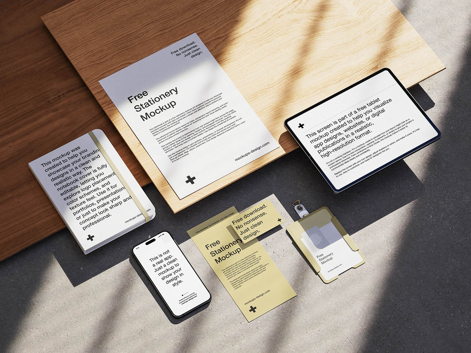 Modern stationery mockup