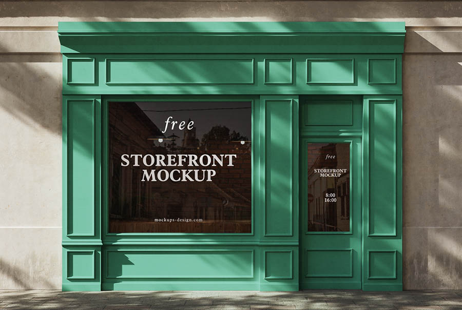 Storefront mockup – classic facade