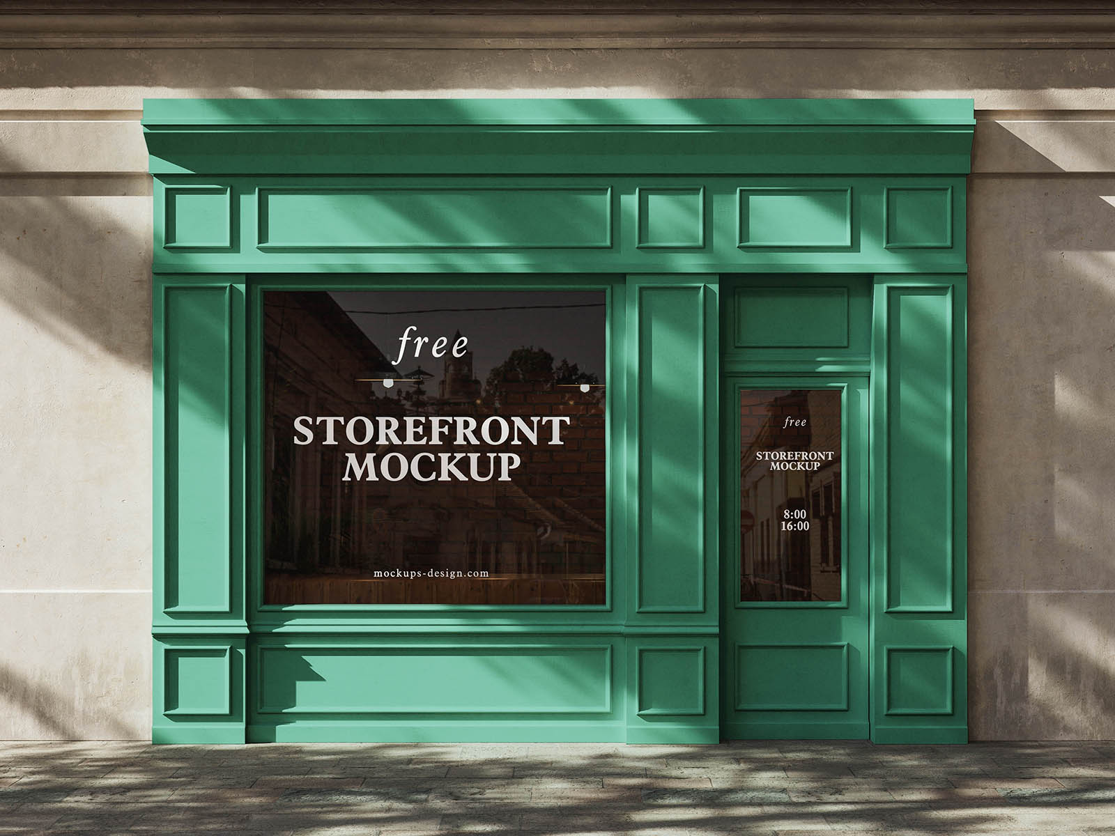 Storefront mockup – classic facade