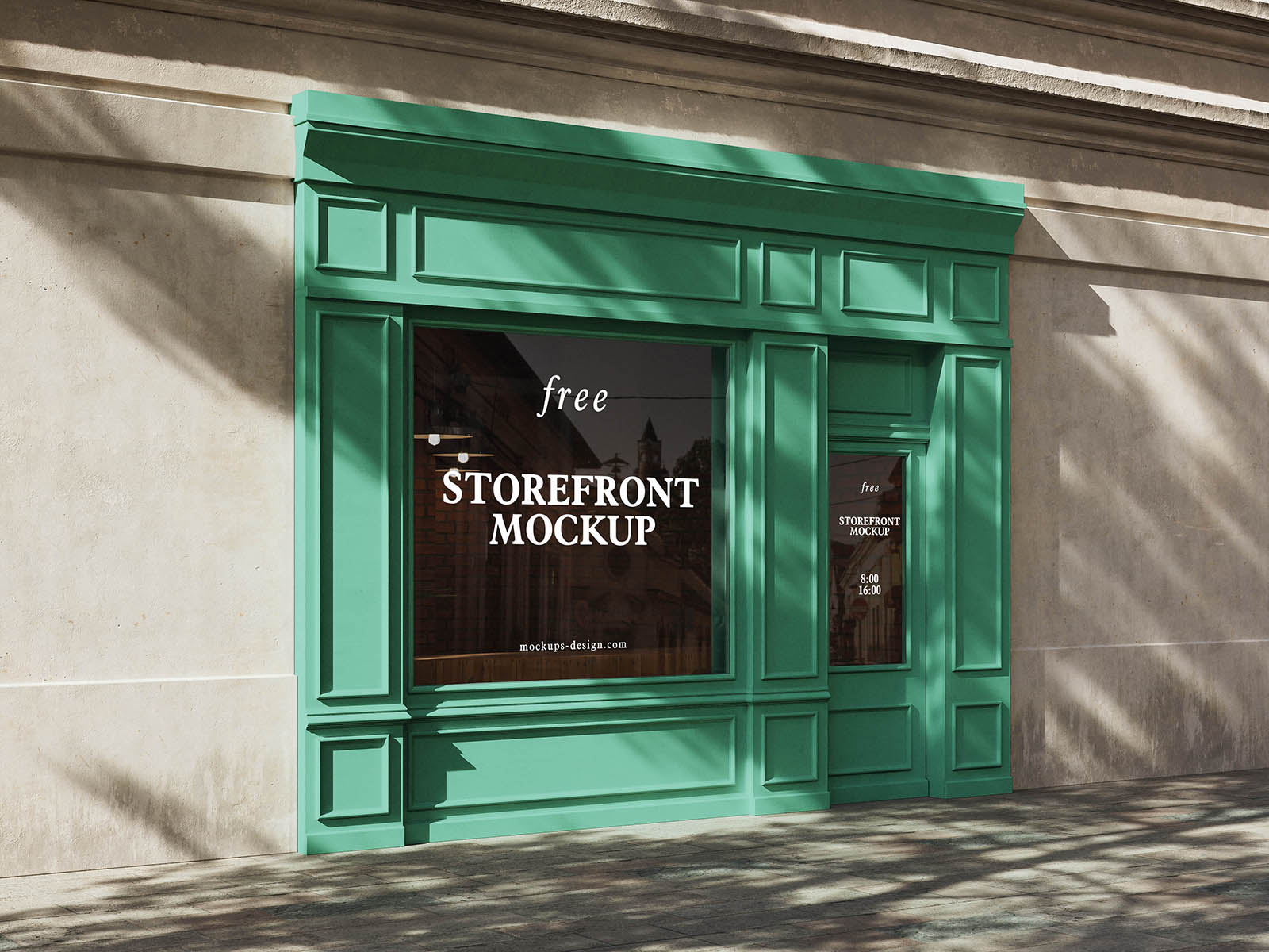 Storefront mockup – classic facade