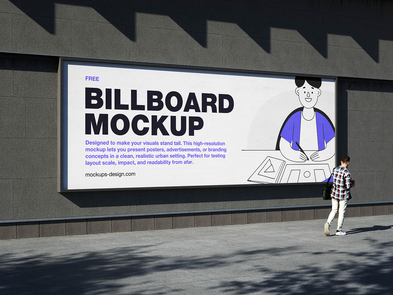 Wide billboard mockup