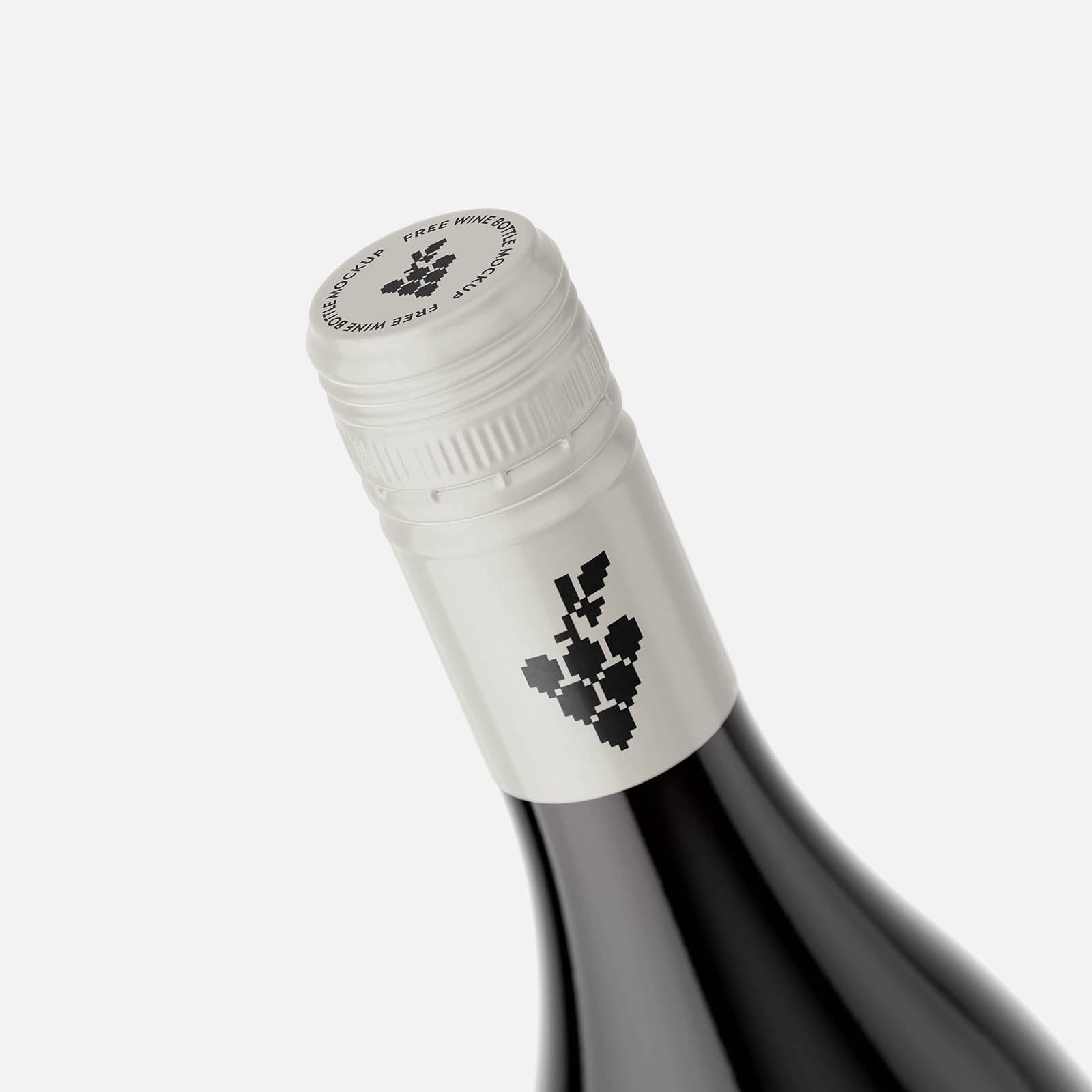 Wine bottle with screw lid mockup