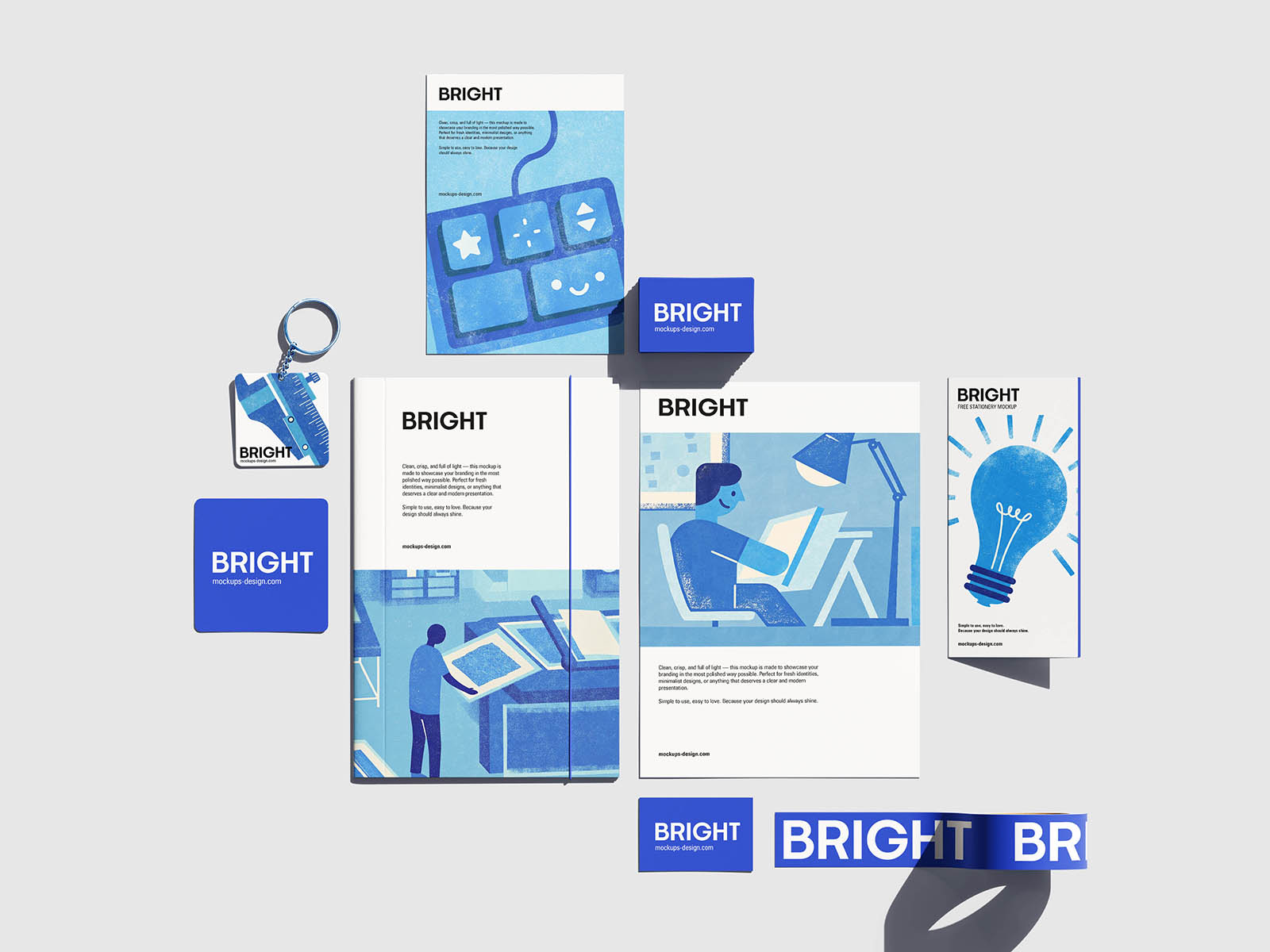 Versatile stationery mockup