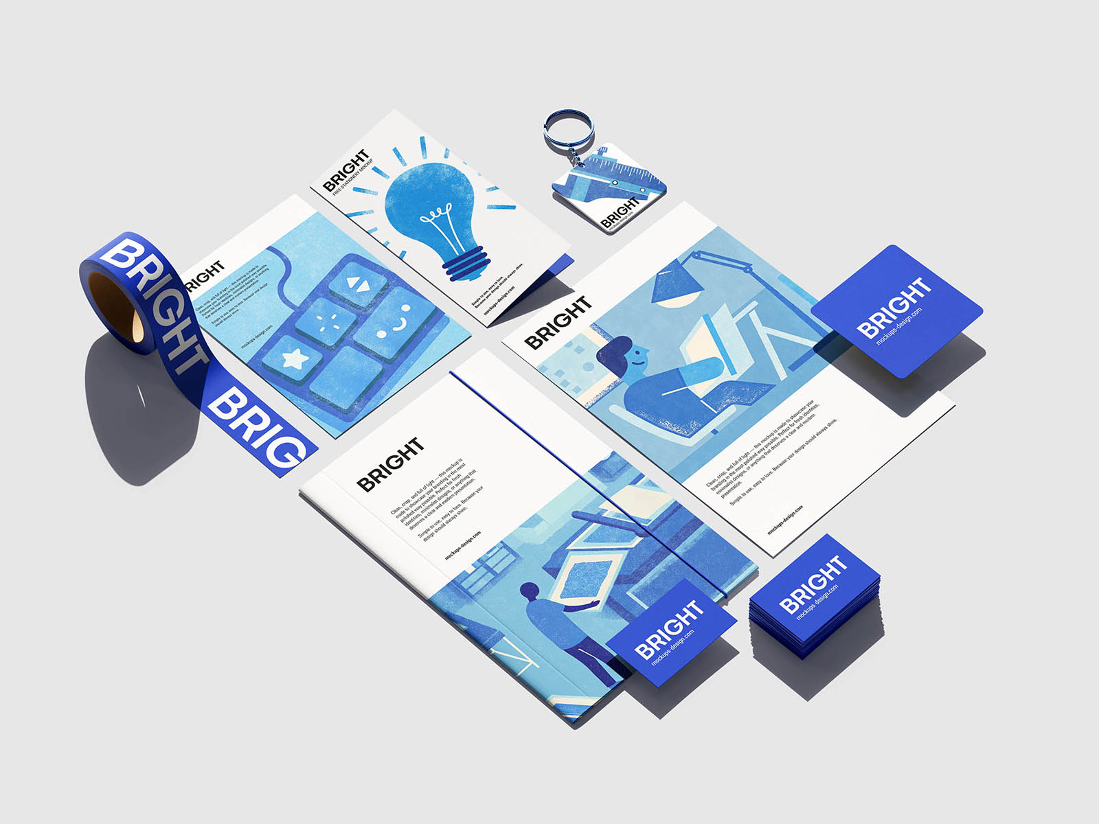 Versatile stationery mockup