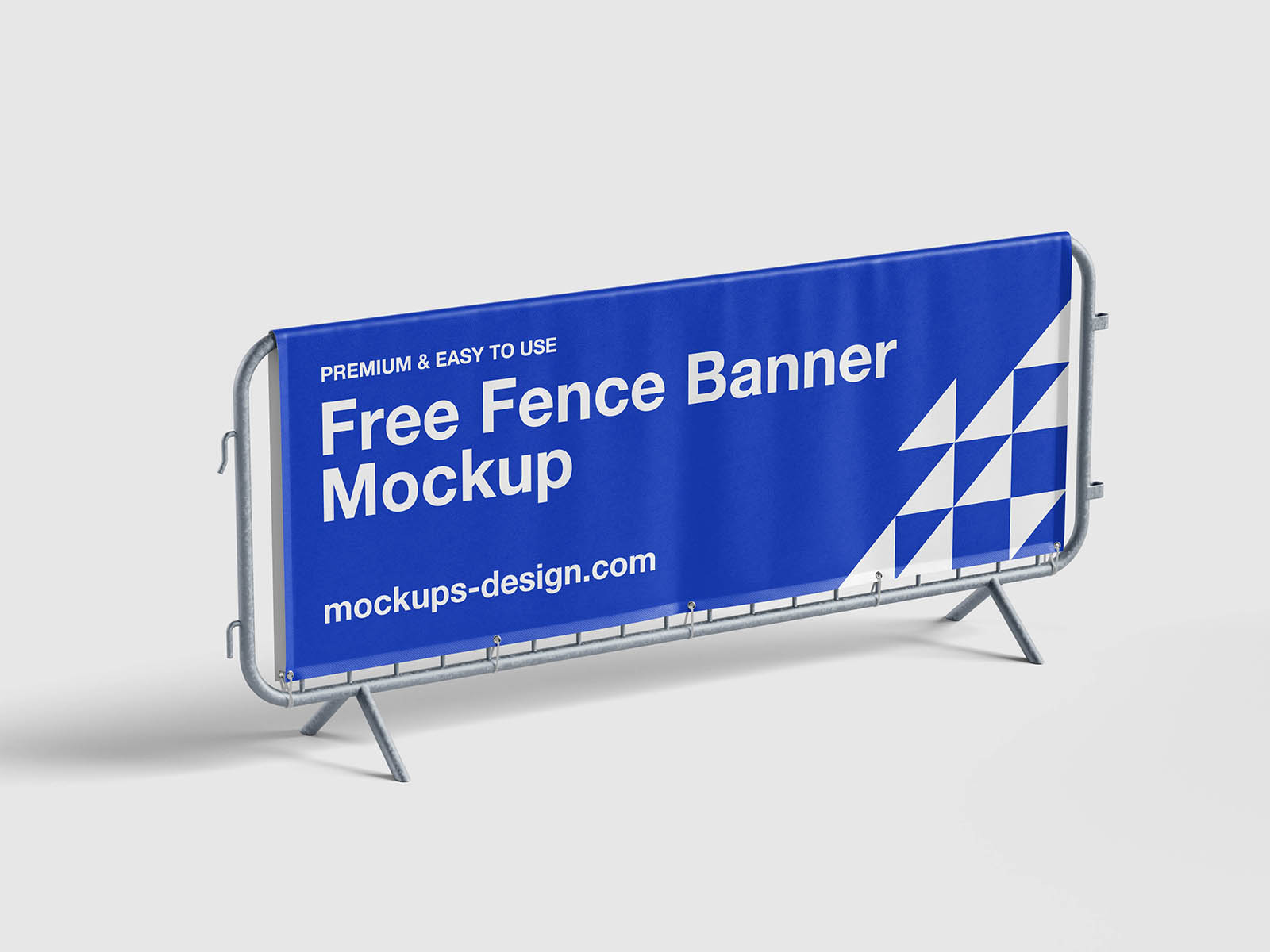 Realistic fence banner mockup