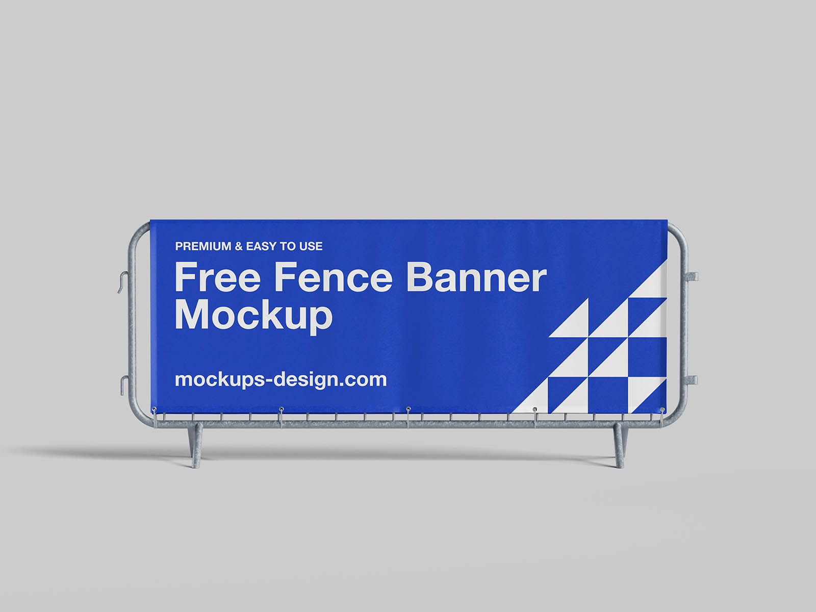 Realistic fence banner mockup