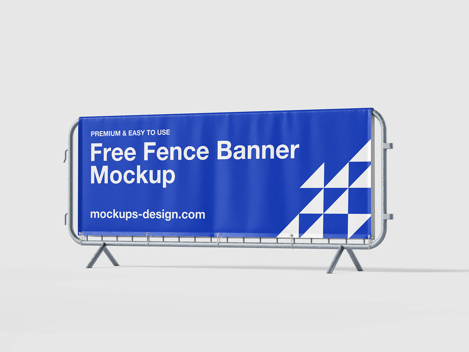 Realistic fence banner mockup