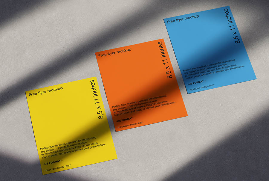 Shadowed US flyer mockup