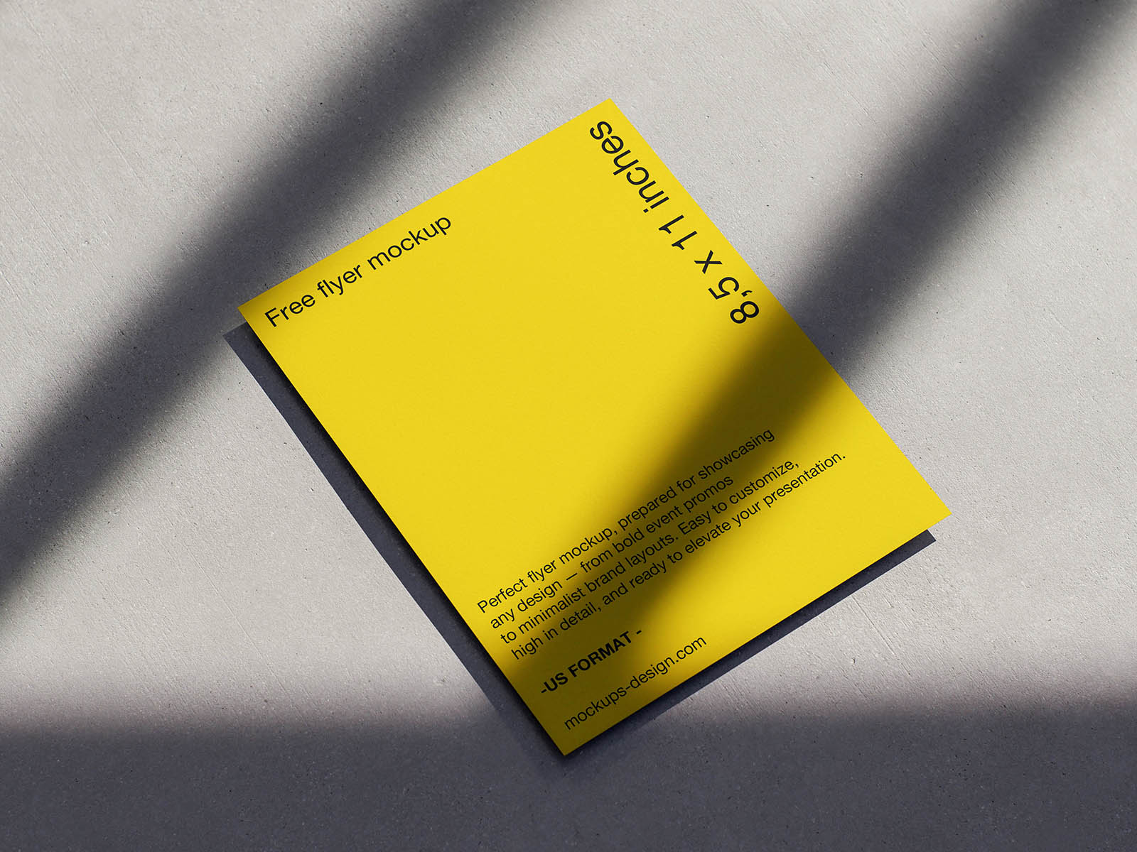 Shadowed US flyer mockup