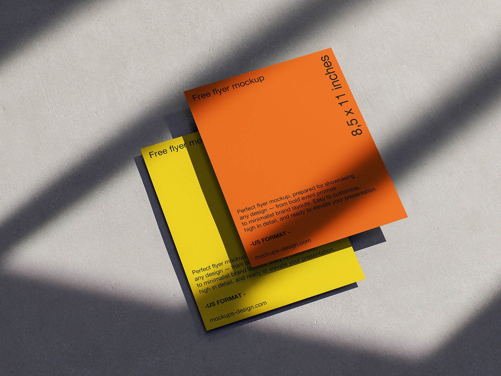 Shadowed US flyer mockup