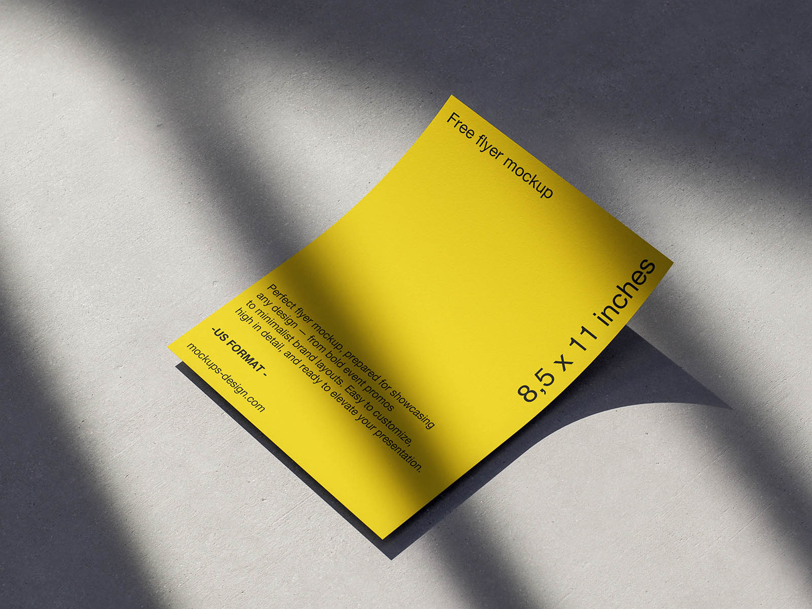Shadowed US flyer mockup