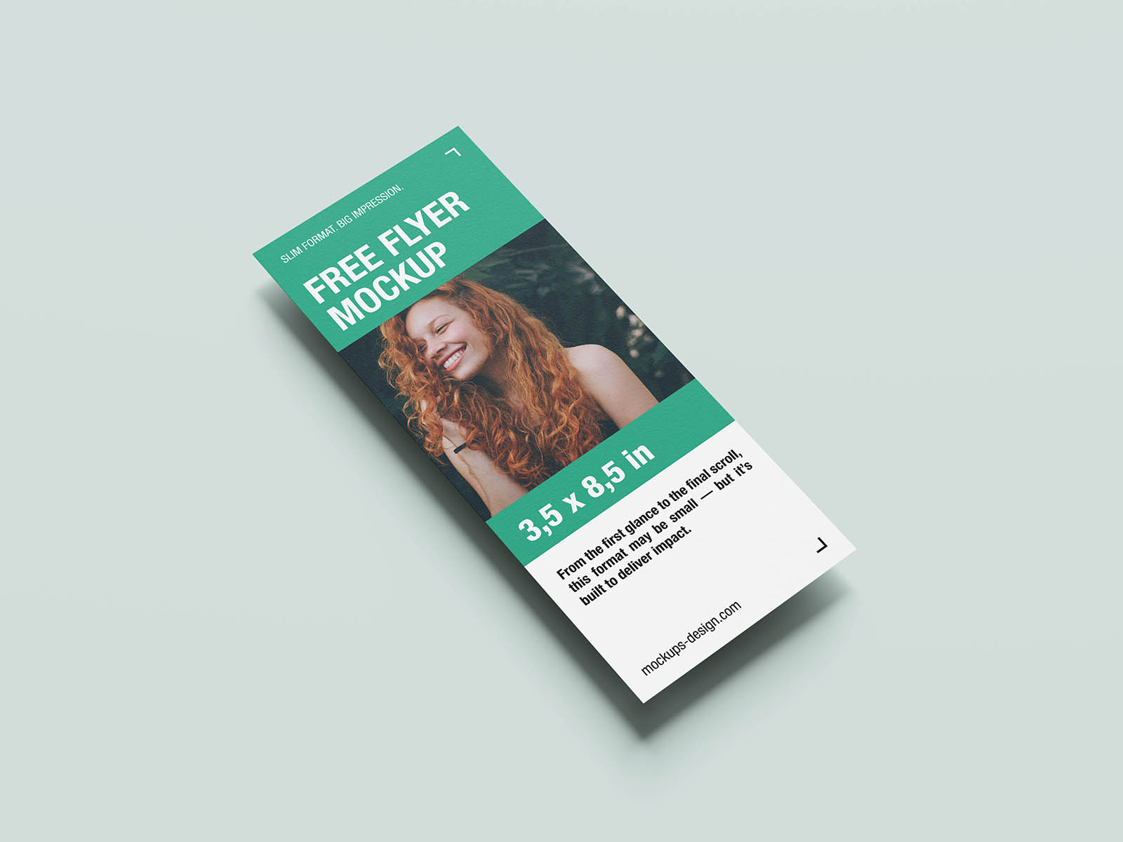 Slim vertical flyer mockup