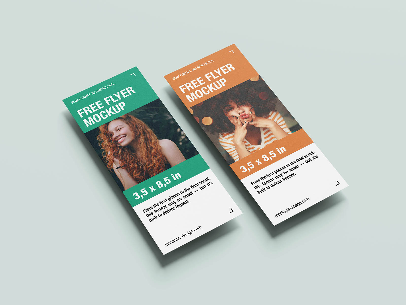 Slim vertical flyer mockup