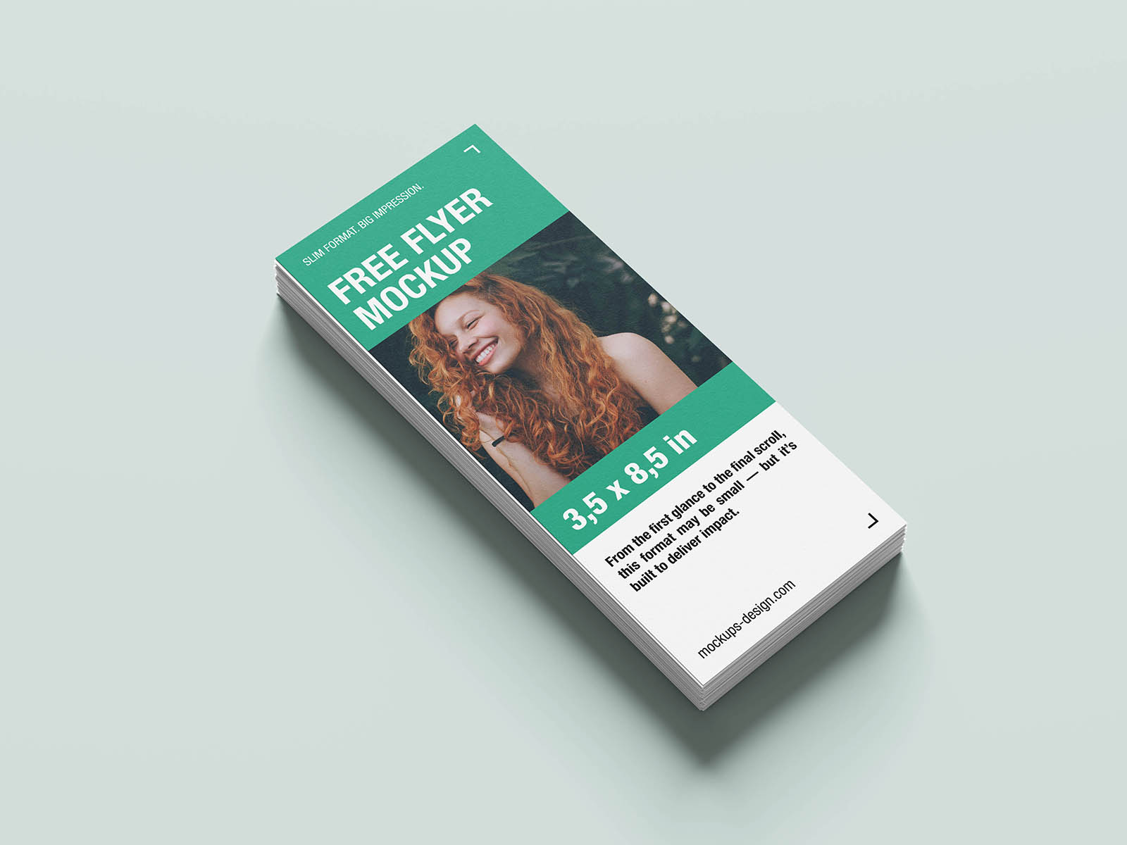 Slim vertical flyer mockup