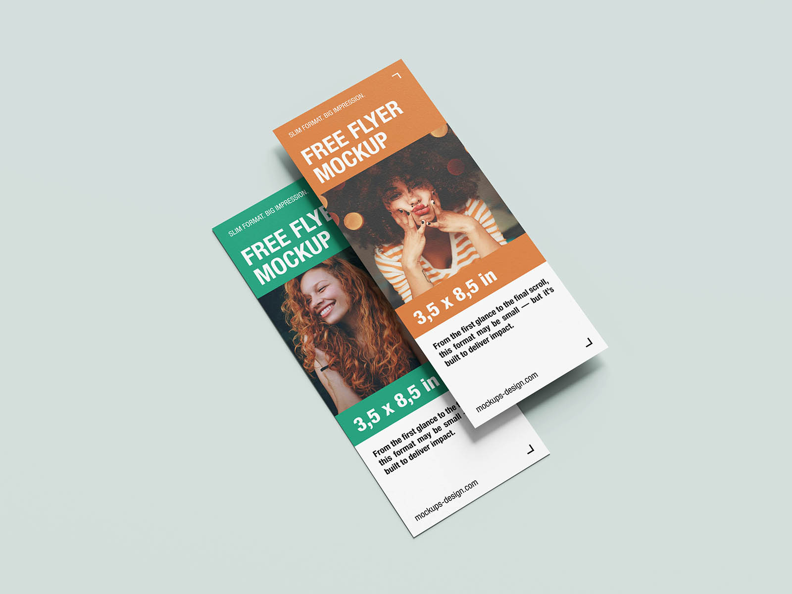 Slim vertical flyer mockup