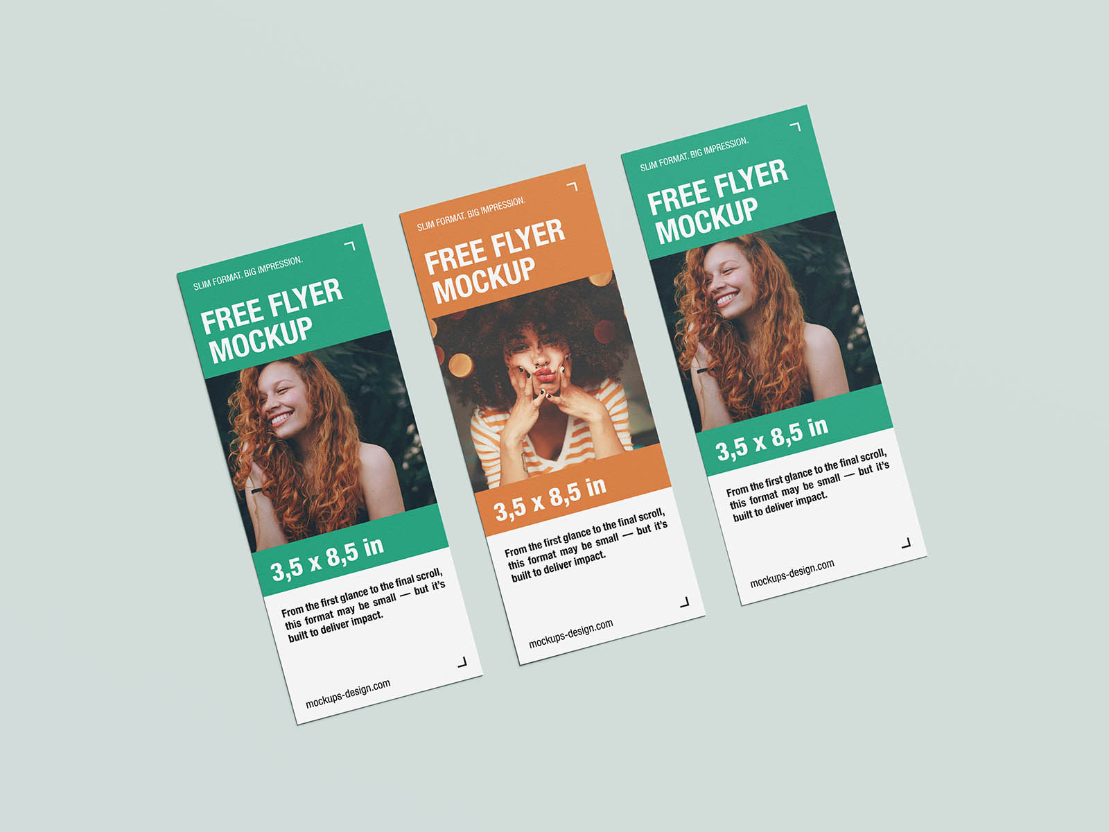 Slim vertical flyer mockup