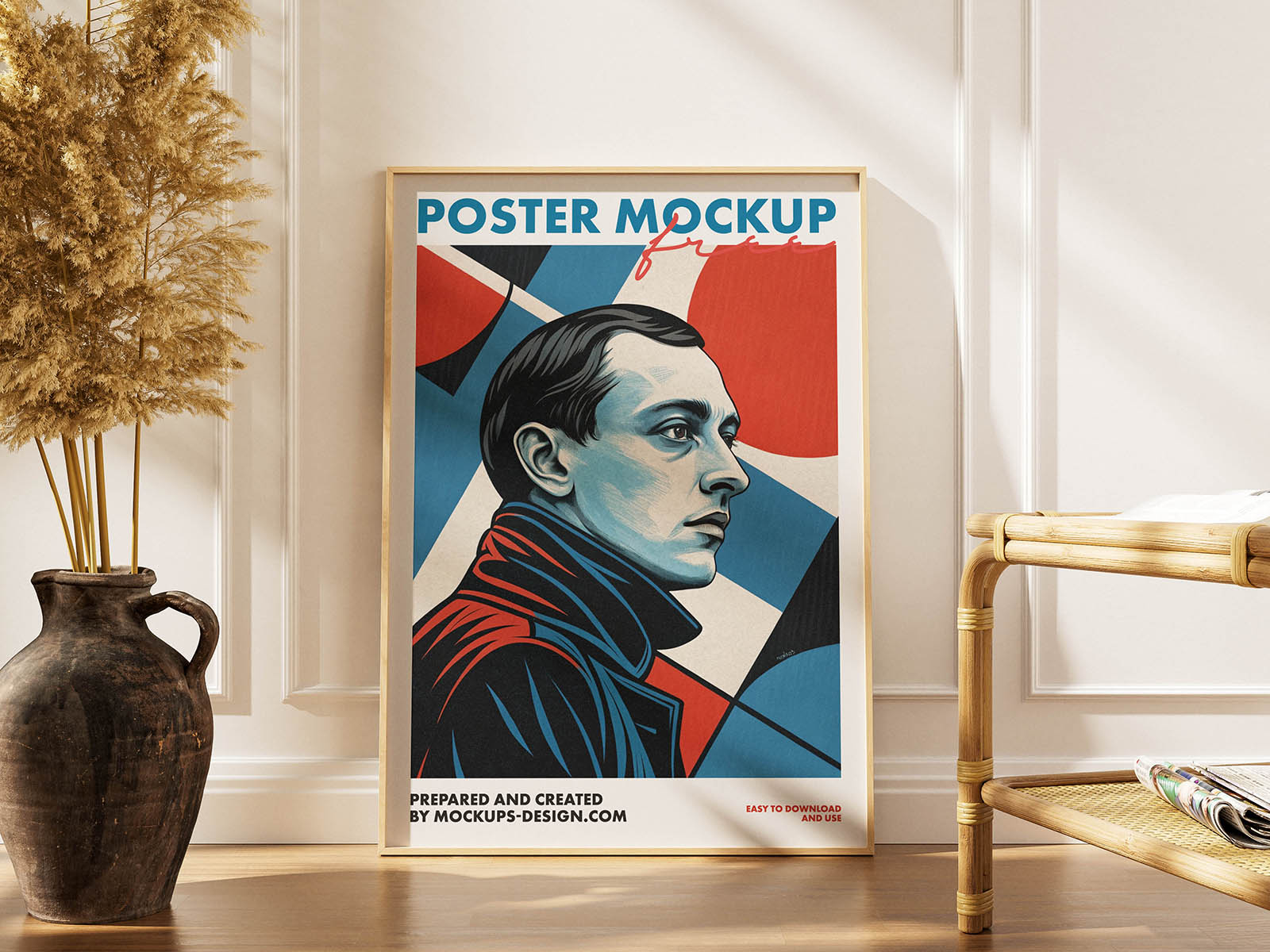 Elegant interior poster mockup