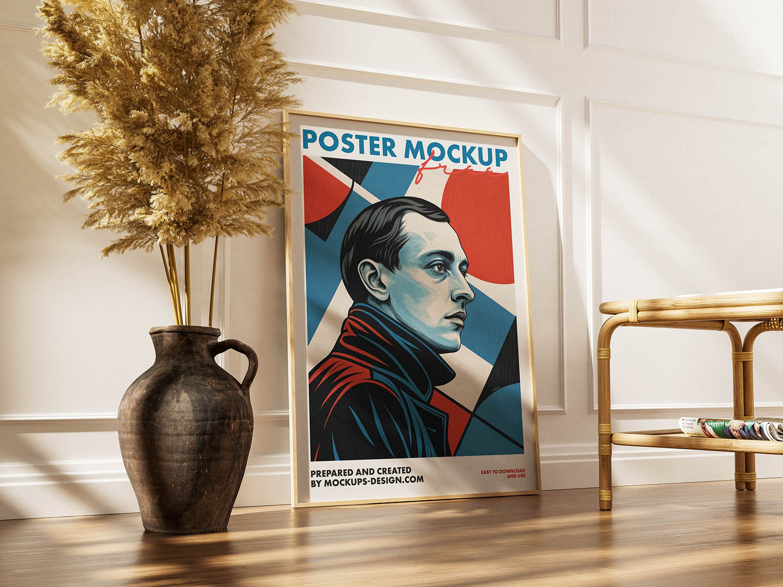 Elegant interior poster mockup