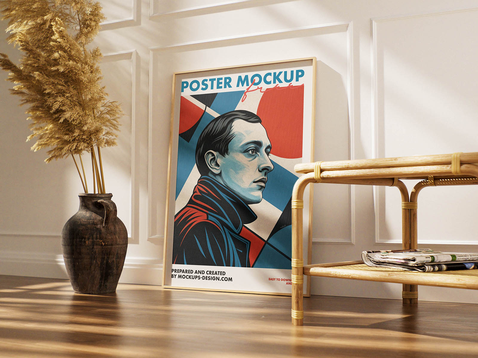 Elegant interior poster mockup