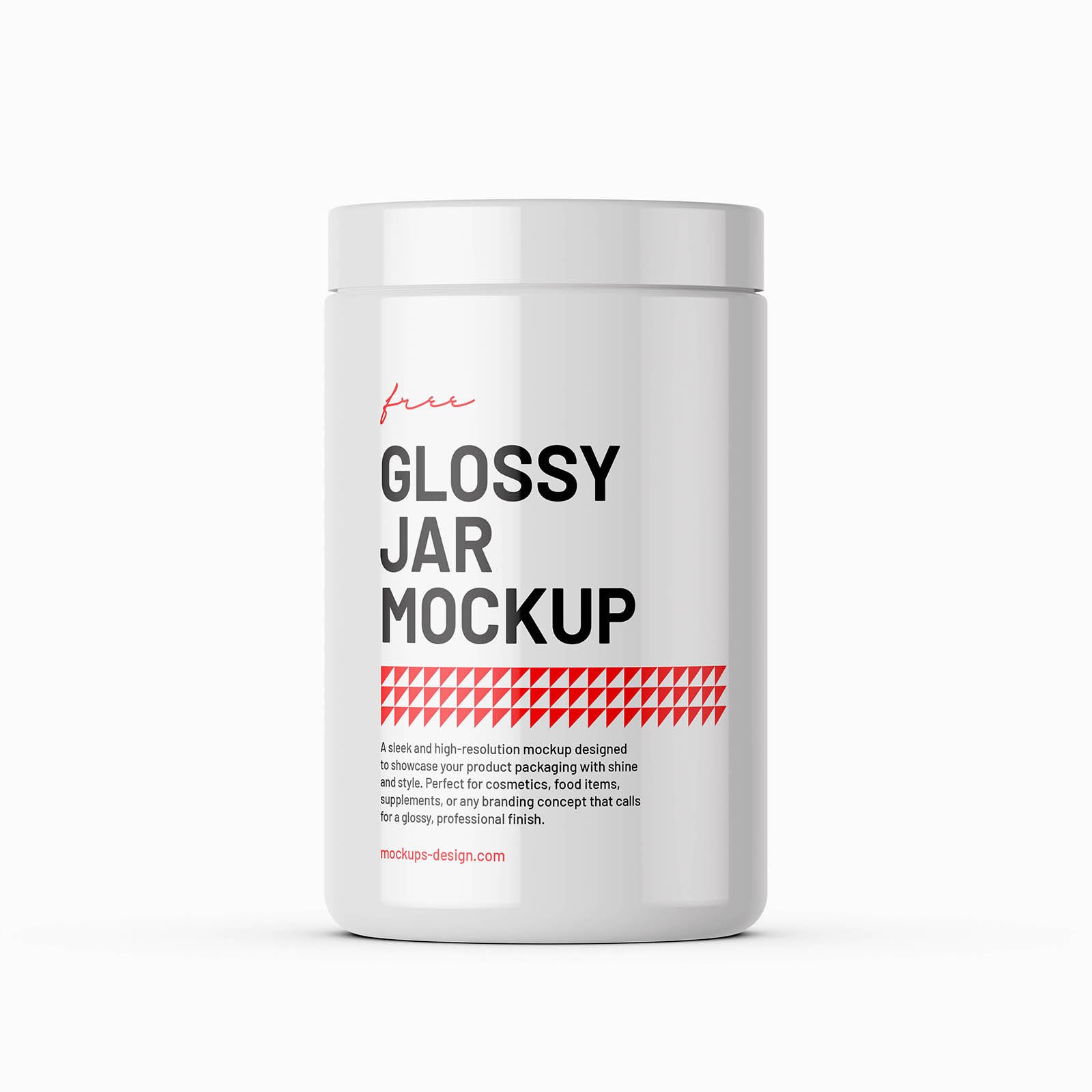 Glossy cosmetic jar mockup