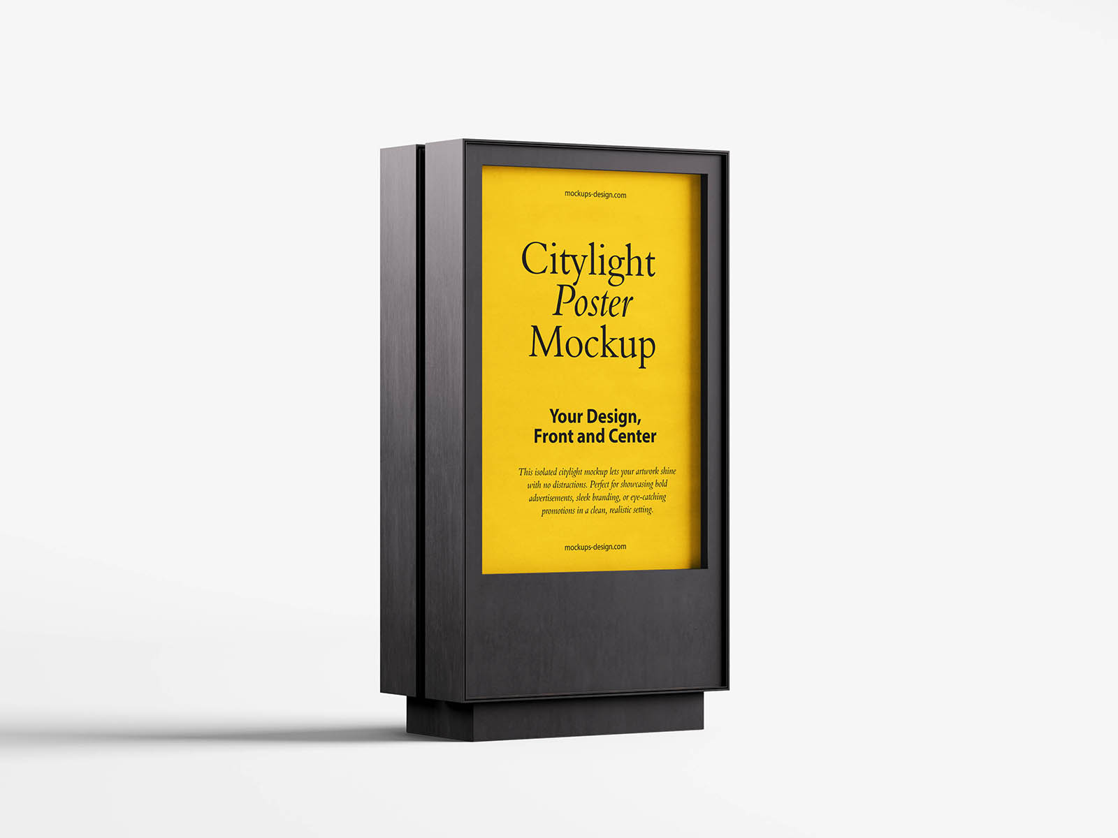 Clean citylight poster mockup