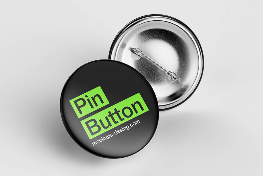 Minimal pin button mockup