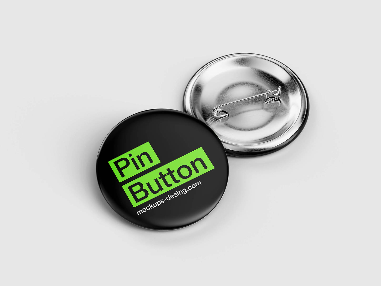 Minimal pin button mockup