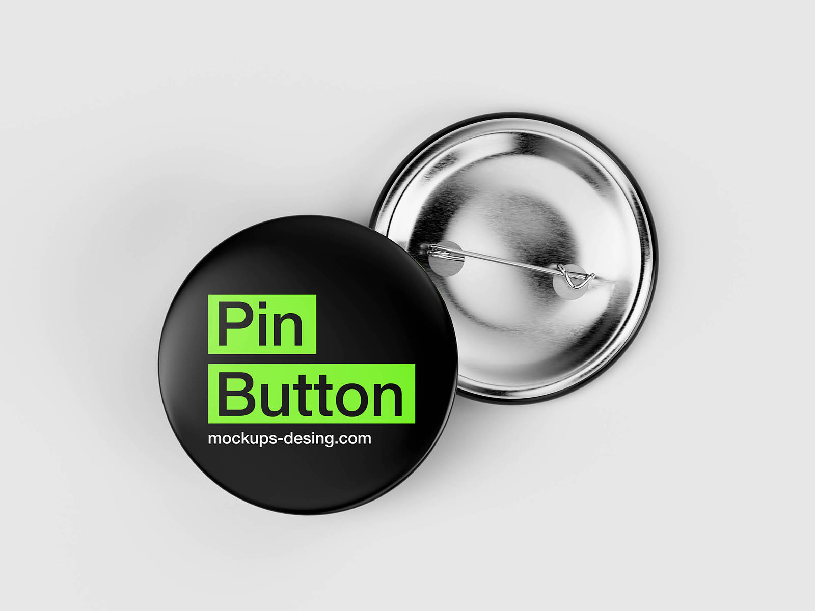 Minimal pin button mockup