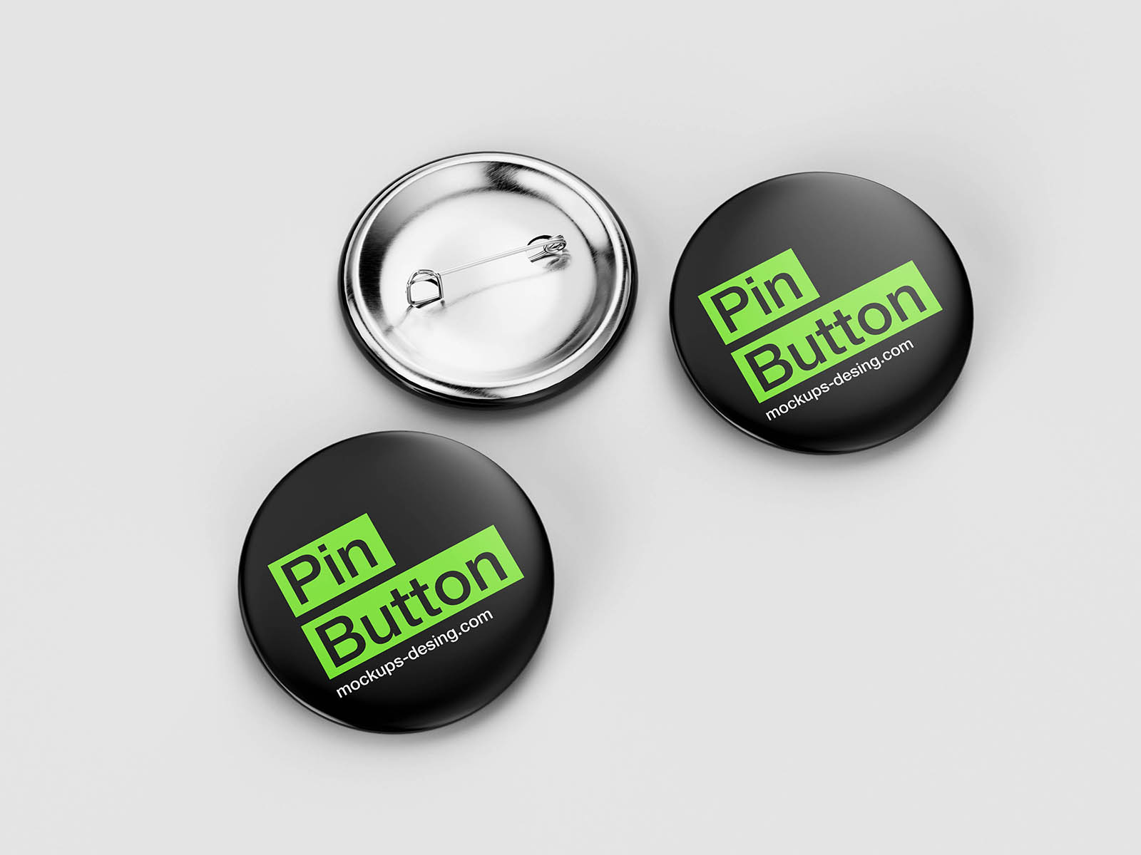 Minimal pin button mockup