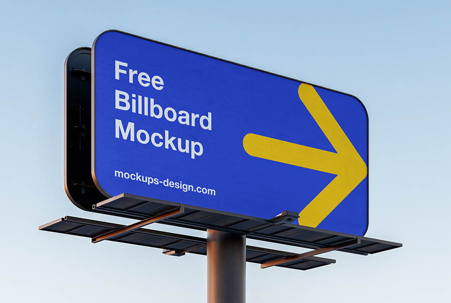 Rounded billboard mockup