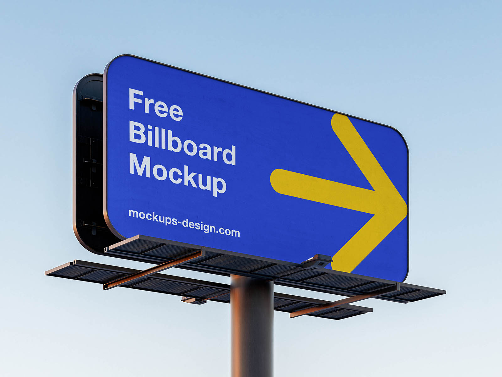 Rounded billboard mockup