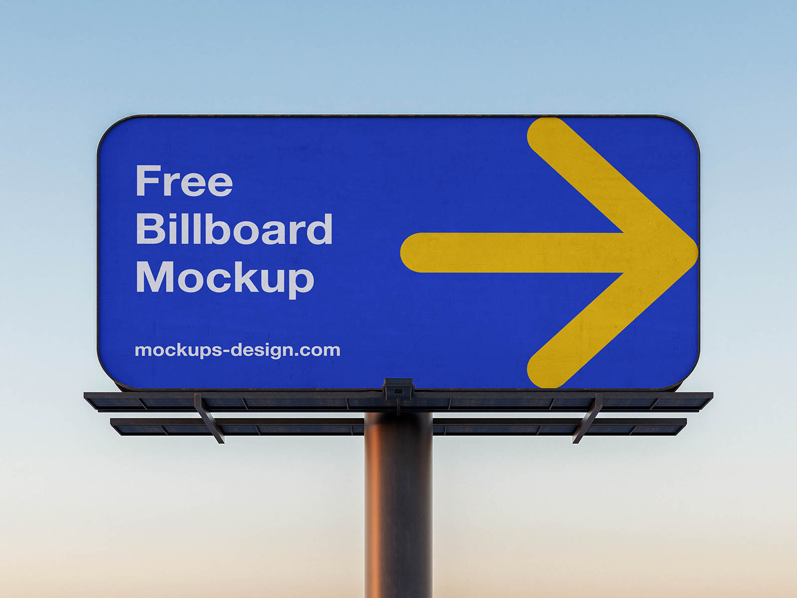 Rounded billboard mockup