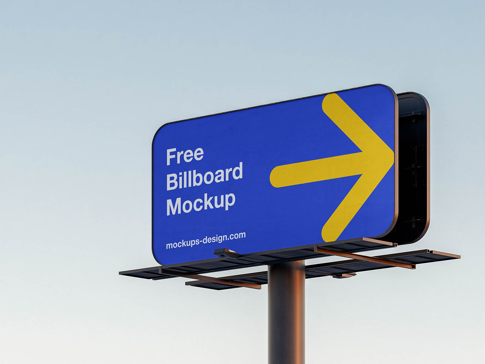 Rounded billboard mockup