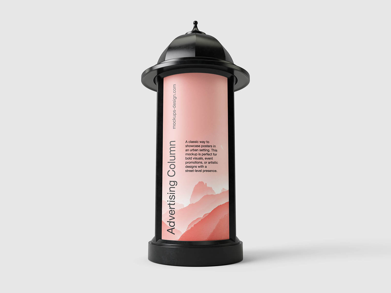 Classic advertising column mockup