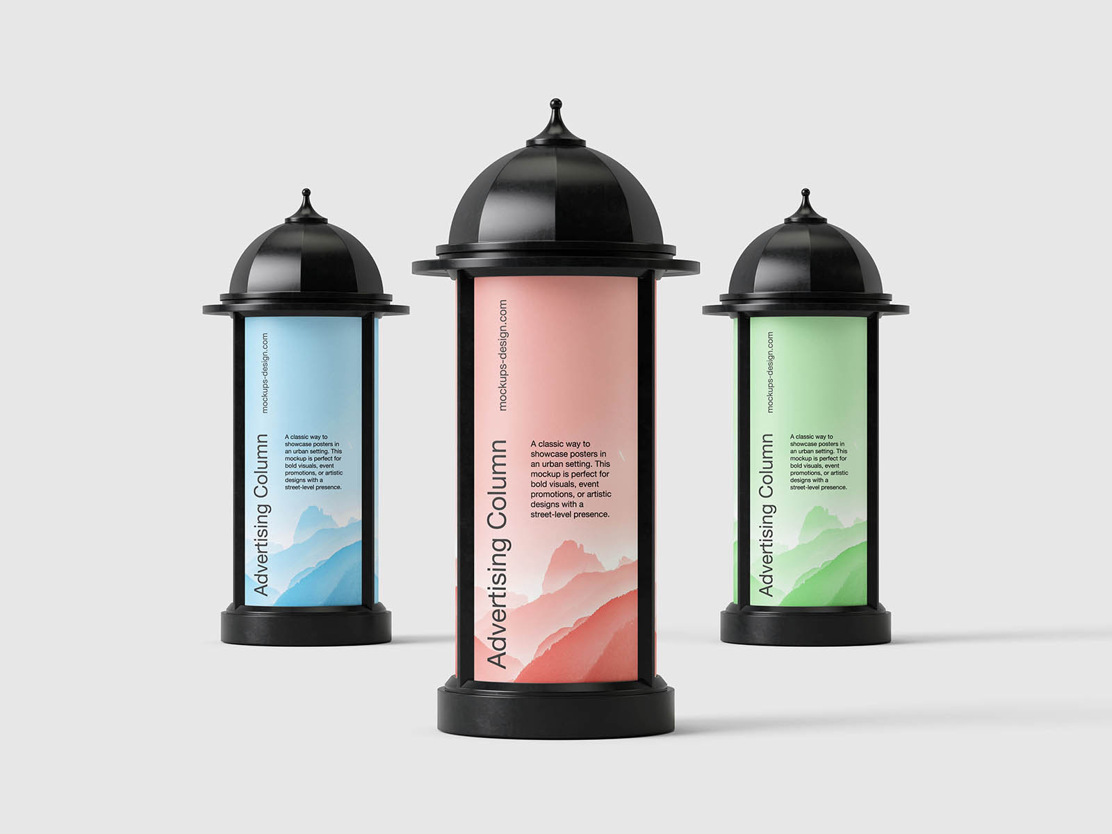 Classic advertising column mockup