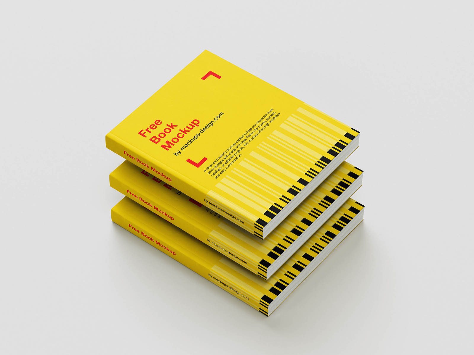 Hardcover editorial book mockup