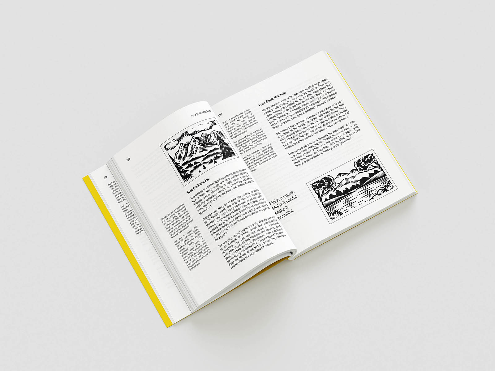 Hardcover editorial book mockup