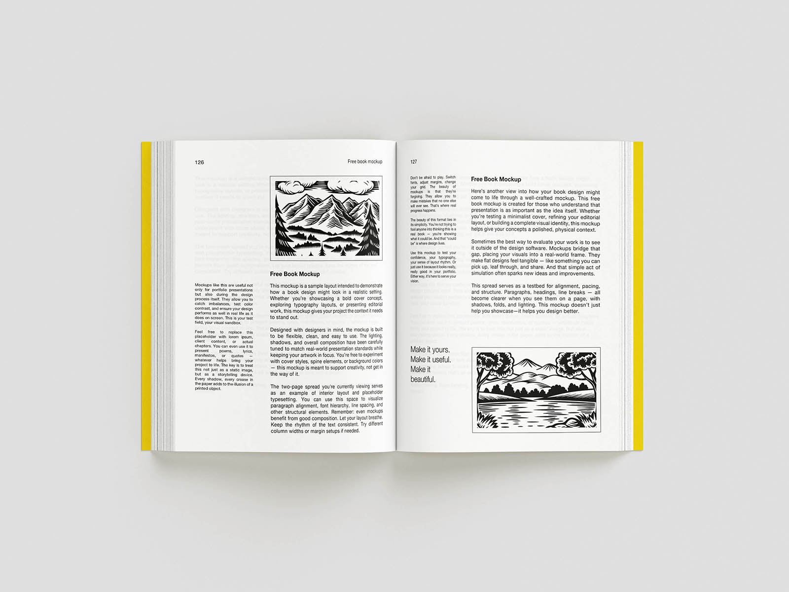 Hardcover editorial book mockup